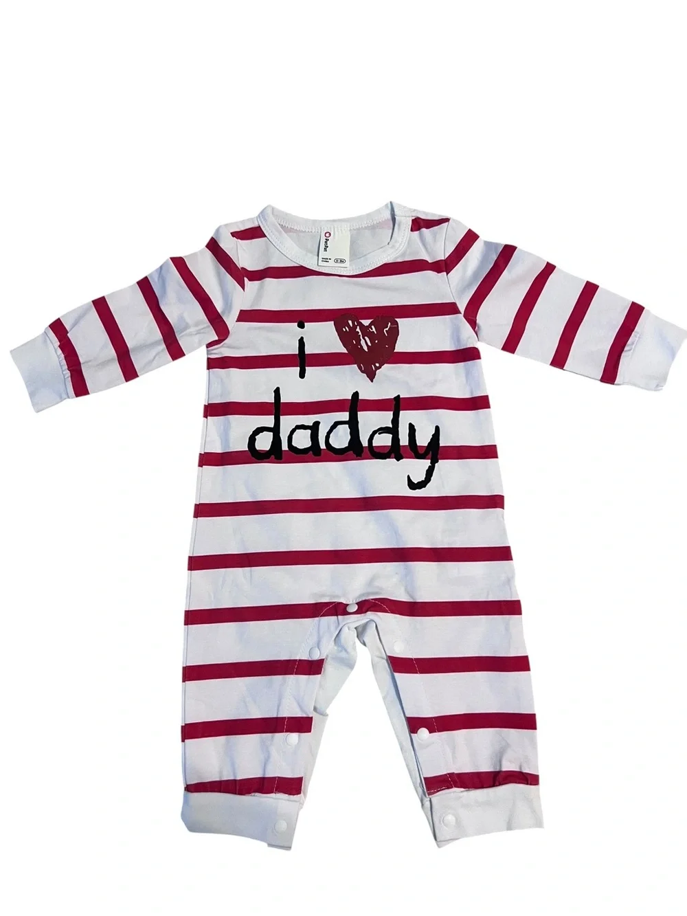 PatPat White & Red Striped 